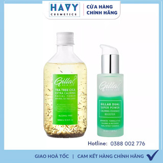 BỘ ĐÔI NƯỚC CÂN BẰNG LÁ TRÀ BAY VÀ TINH CHẤT XANH GILLA8 SẠCH DA XÓA MỤN (300ML + 50ML)