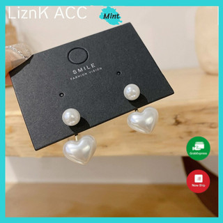 [321]Bông Tai Nữ ❤️KHÔNG GÂY DỊ ỨNG❤️ Khuyên Tai Ngọc Trai Nhân Tạo Hình Trái Tim Thanh Lịch Kiểu Hàn Quốc