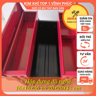 Thùng sắt hộp đựng đồ nghề dụng cụ sửa chữa màu đỏ đen nhiều cỡ