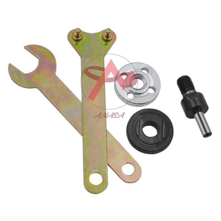 Bộ Chuyển Đổi Máy Khoan Thành Máy Mài Máy Cắt 5 Chi Tiết Trục 10mm Ren M10