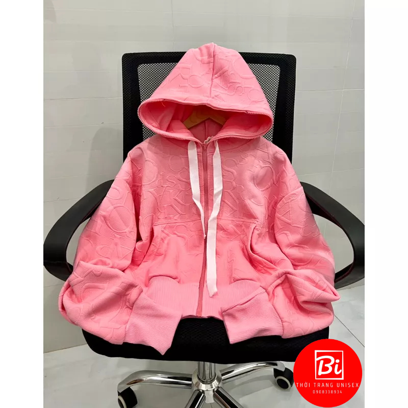 AK006_Áo Khoác Nữ Dáng Lửng Khoá Kéo Cao_Chất Nỉ Thun Cao Cấp Dập Vân Nổi Sang Trọng_Bo Tay Xỏ Ngón Chống Nắng Tiện Lợi