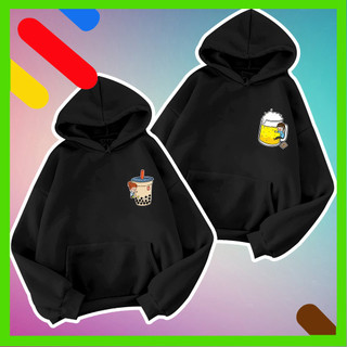 Áo hoodie unisex in logo đôi a01