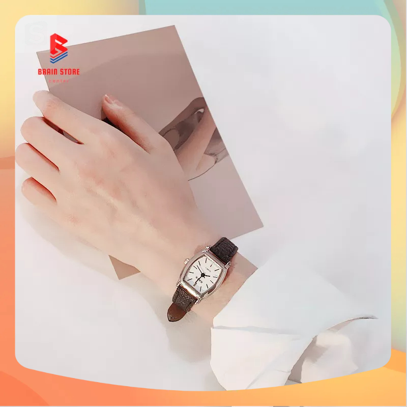 Đồng hồ thời trang nữ RATE mặt ovan cực đẹp, dây da mềm đeo êm tay DH10 | BigBuy360 - bigbuy360.vn