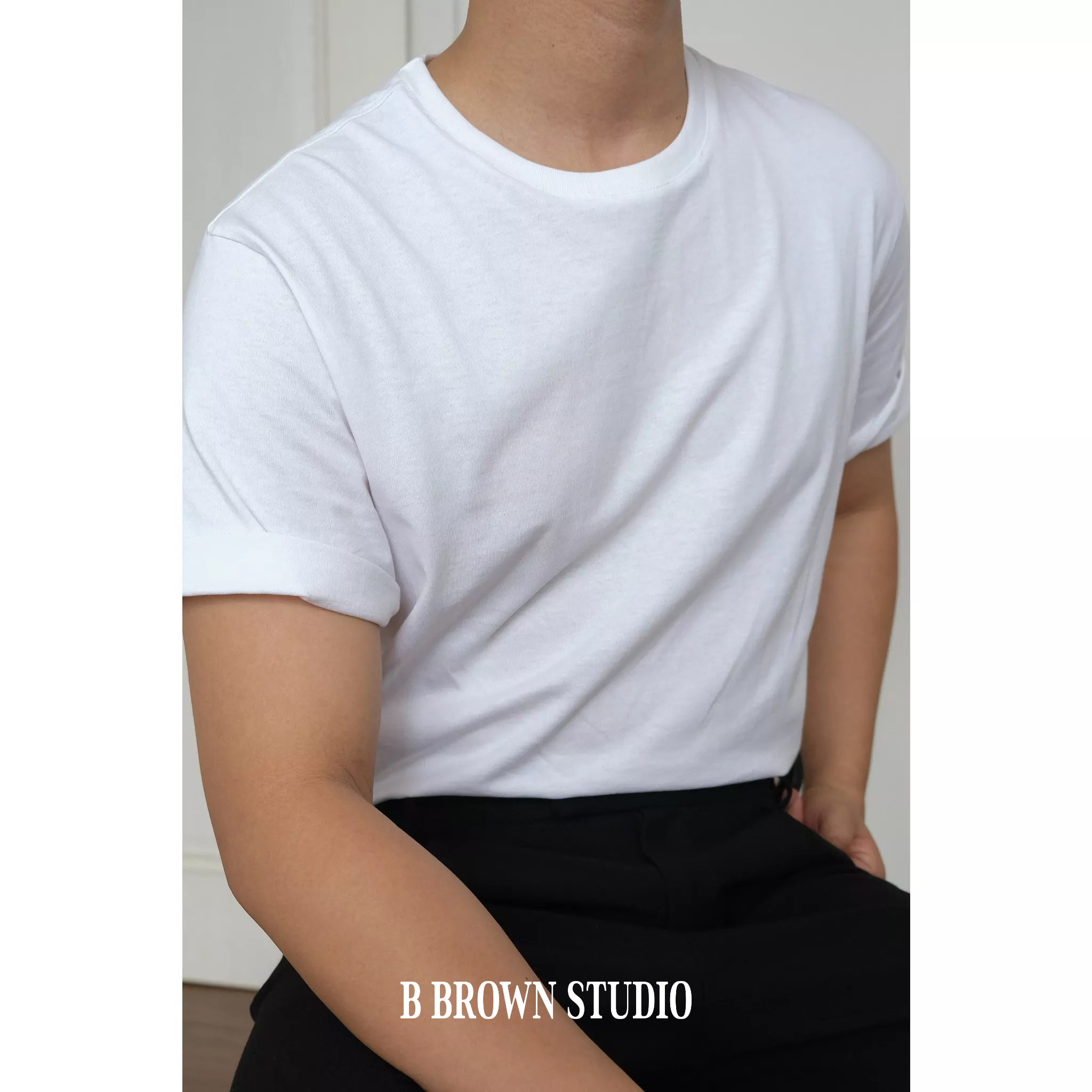 Áo phông trơn B Brown, form regular, mặc hàng ngày, chất liệu cotton thoáng mát