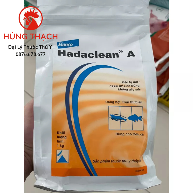 Hadaclean A 1kg nội ngoại kí sinh trùn chăm sóc vật nuôi cá