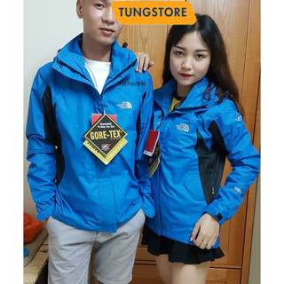 Áo 2 Lớp Chống Nước,Đi Phượt Thu Đông Cho Cặp Đôi(Xanh Côban)