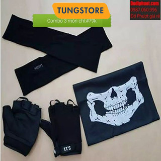 Combo gang tay+ống tay chống nắng+khăn đa năng