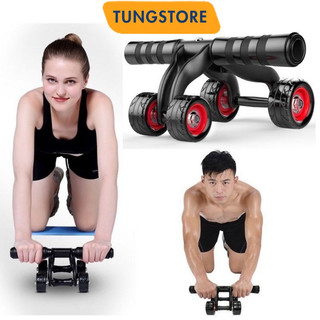 Con lăn tập bụng 4 bánh cao cấp,Dụng cụ tập gym tại nhà