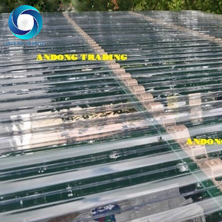 (HỎA TỐC) Tấm nhựa lợp mái kính sóng trong suốt màu các màu