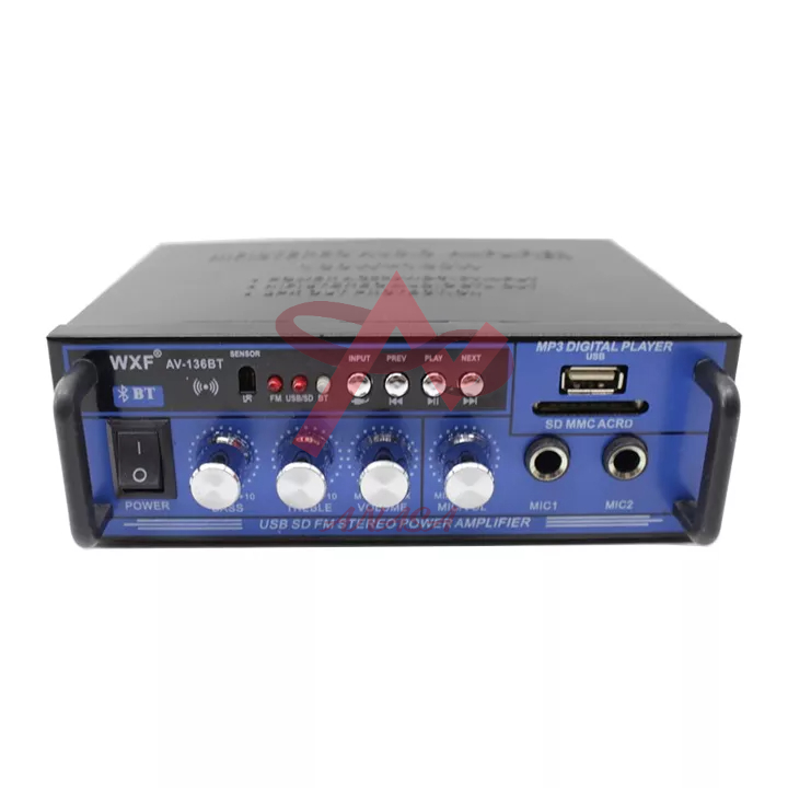 Thiết Bị Âm Thanh Ampli Mini Karaok AV-136BT 12V-220V