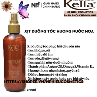 Xịt dưỡng tóc Kella hương nước hoa Argan Oil