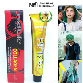 Thuốc nhuộm tóc thời trang xanh rêu collagen