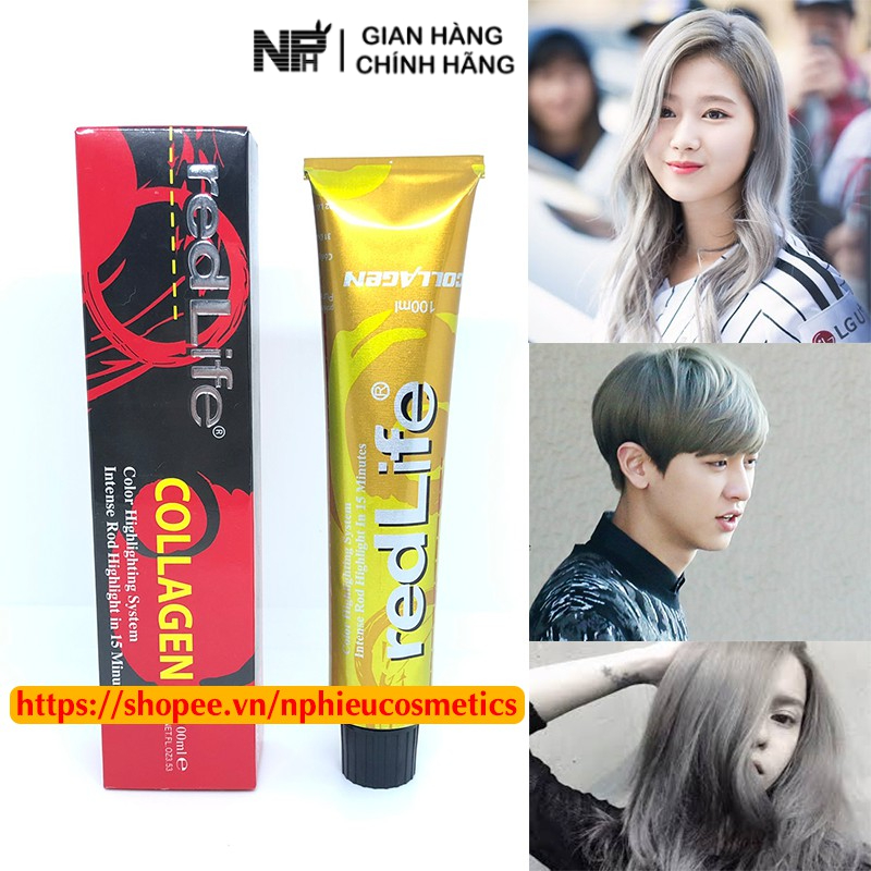 Thuốc nhuộm tóc xám khói collagen