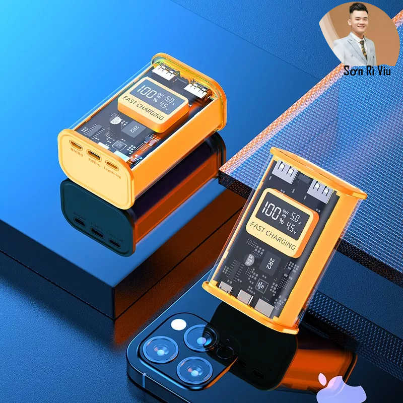 Sạc dự phòng 10000 mAh,Sạc nhanh 22.5W,Pin 21700, sạc nhanh QC 4.0.