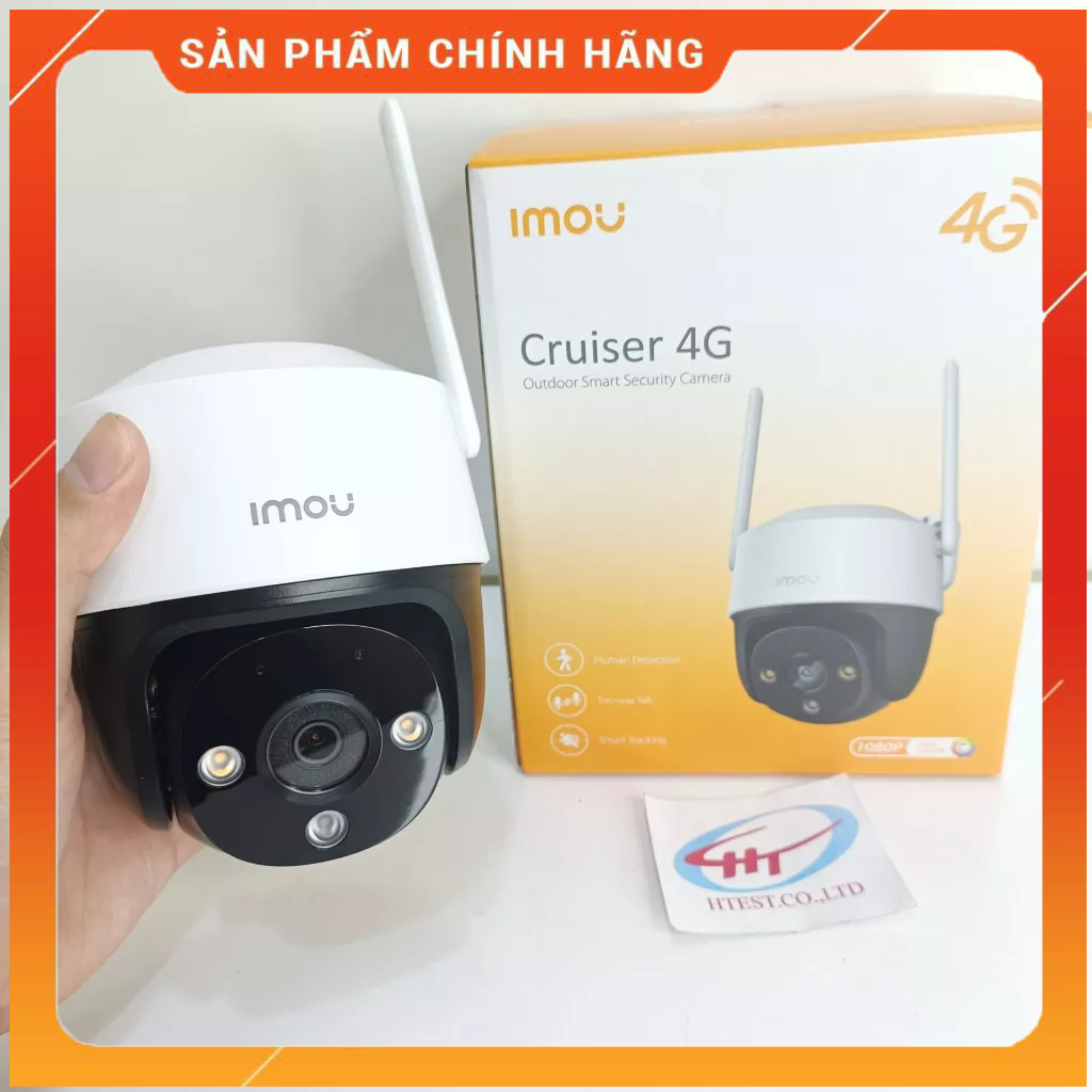 Camera 4G IMOU Cruiser 4G IPC-S21FTP 2MP ngoài trời - Quay 360 - Full màu ban đêm - Đàm thoại 2 chiều - Chính hãng