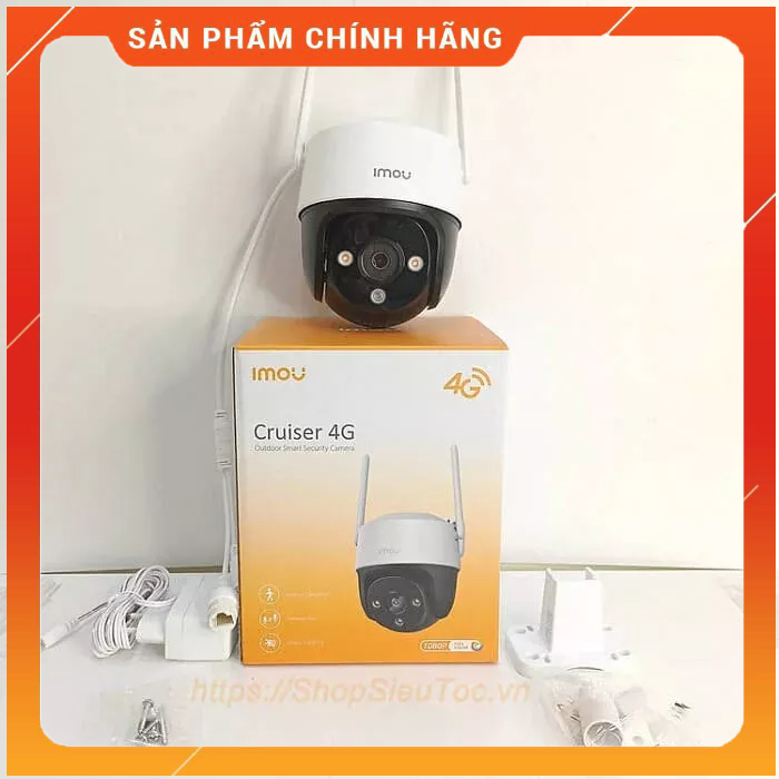 Camera 4G IMOU Cruiser 4G IPC-S21FTP 2MP ngoài trời - Quay 360 - Full màu ban đêm - Đàm thoại 2 chiều - Chính hãng