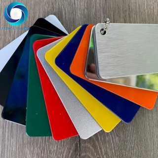 Combo 3 Tấm alu nhôm nhựa màu Vàng tươi, Xanh dương, Màu cà phê, Bạc hà,...