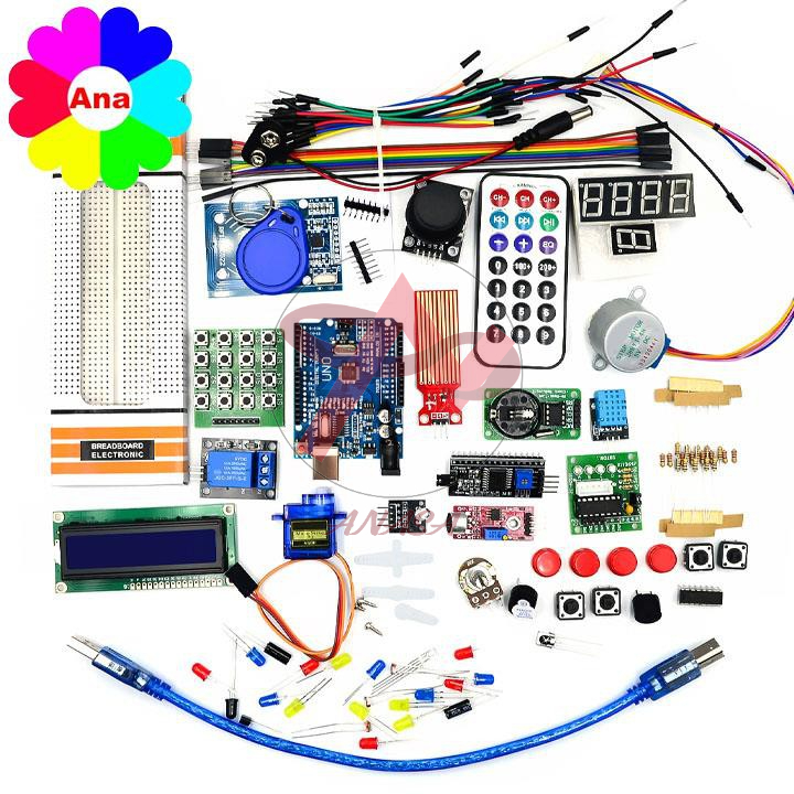 Combo bộ Kit học tập Arduino Uno R3 V1 những module cơ bản nhất cho thực hành