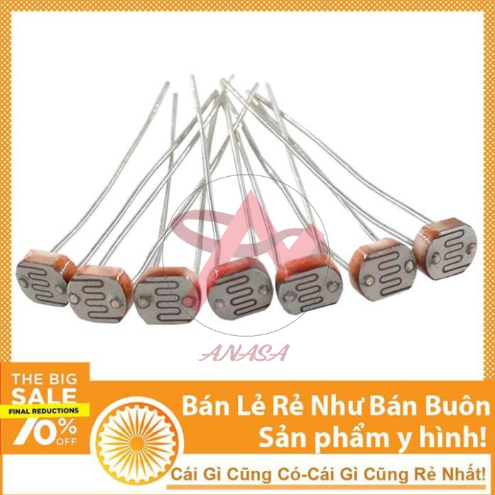 Quang trở CDS 5mm (Cảm biến ánh sáng 5mm 5537)