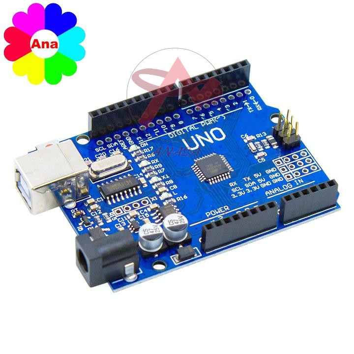 Module arduino UNO R3 chip dán CH340 (board phát triển dùng cho học code)