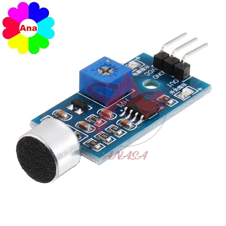 Module cảm biến âm thanh điện áp 3.3-5V sử dụng IC LM393