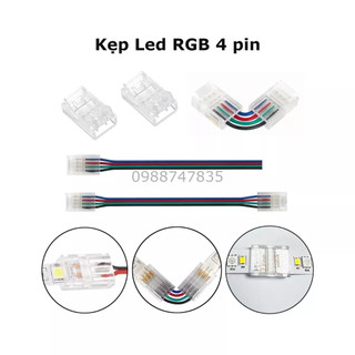 Đầu nối Led 4 pin RGB 8mm 10mm, kẹp nối nhanh không cần hàn dây đèn Led 5050 2835