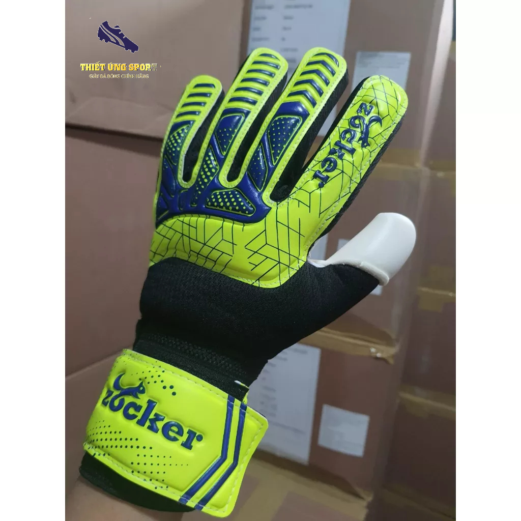 Găng Tay Thủ Môn Zocker Gloves Dino Chính Hãng, Găng Tay Bắt Bóng Bảo Vệ Tay