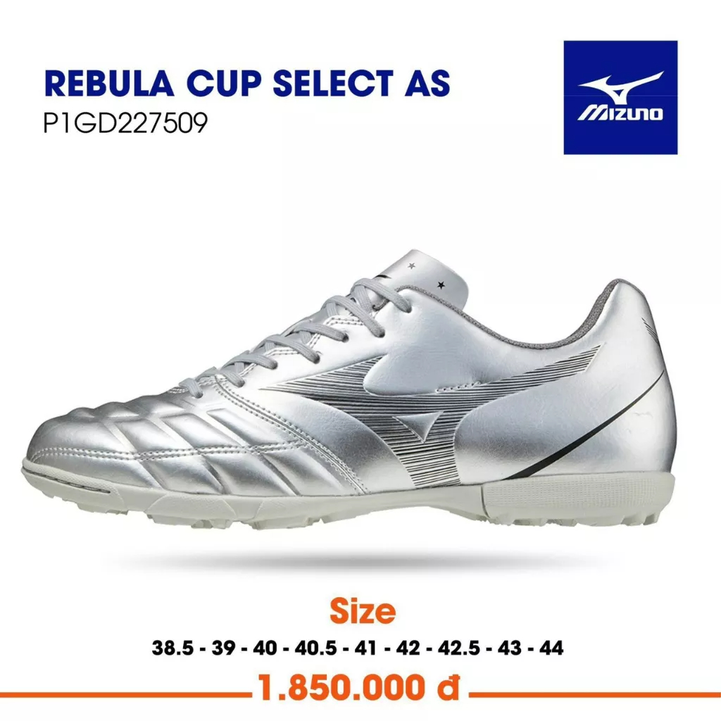 - Giày Mizuno Rebula Cup Select AS- Màu bạc- Ảnh thật ở cuối