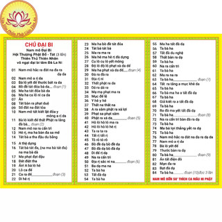 Sách Chú Đại Bi khổ A4 (Combo 100 tờ)