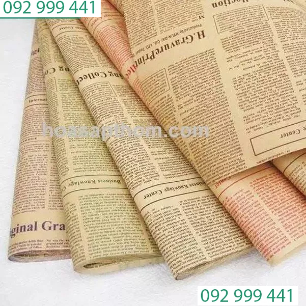 Giấy báo chữ nhỏ gói hoa 1 xấp 40 tờ sỉ