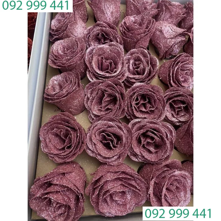 Hộp 30 bông Đầu Bông Kim Tuyến - Đầu bông hoa nhũ kim tuyến loại 1
