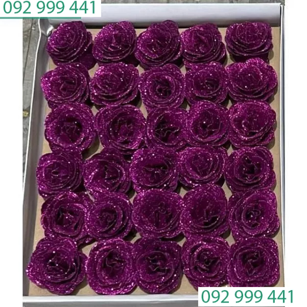 Hộp 30 bông Đầu Bông Kim Tuyến - Đầu bông hoa nhũ kim tuyến loại 1