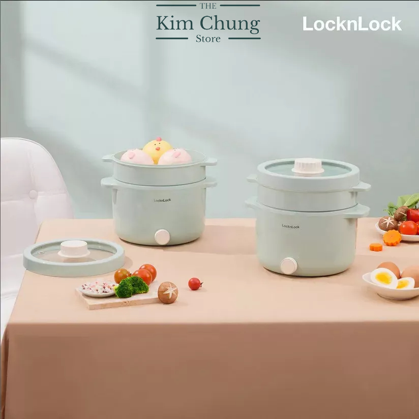 Nồi điện đa năng Locknlock EJP156MIT 2L - Màu Mint  - Hàng chính hãng