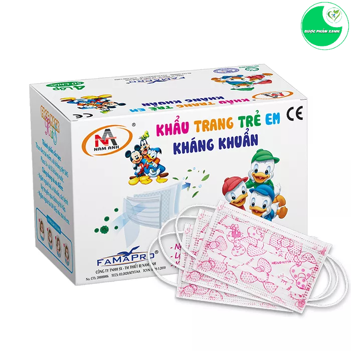 Khẩu Trang Famapro Kids Y Tế Trẻ Em 4 Lớp - Hộp 50/Cái Cho Bé (Hình/Trơn)