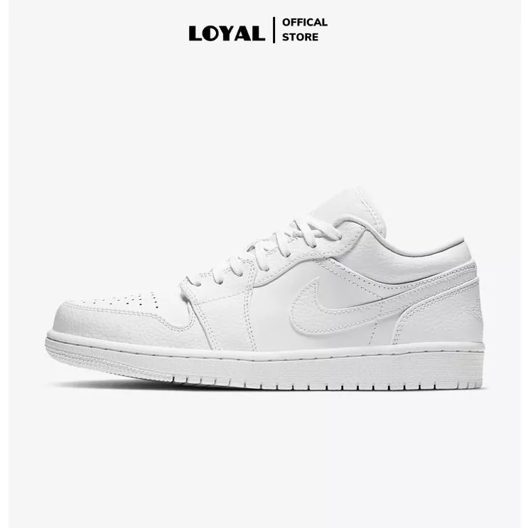 Giày Jordan Low White Cổ Thấp Bản Quản Châu - Giày thể thao Sneakers AIR JORDAN 1 Low Trắng Cao Cấp Full Box Bill