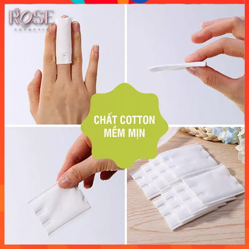 Bông Tẩy Trang Miniso 180M, 1000M ⚡⚡ Miniso Only The Purest Cotton 2 Lớp Siêu Mềm Mịn Dập Viền Chắc Chắnn