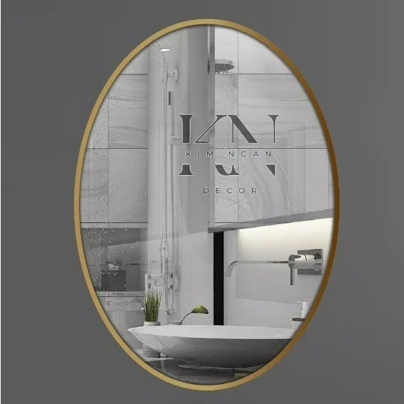 GƯƠNG LED NHIỀU MÀU KHUNG VÀNG SANG TRỌNG