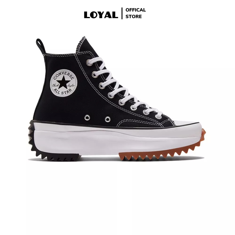 Giày Converse Run Star Hike Black -Giày Sneaker CV Run High Top cổ cao nam nữ Bản Quảng Châu Cao Cấp Full Box Bill