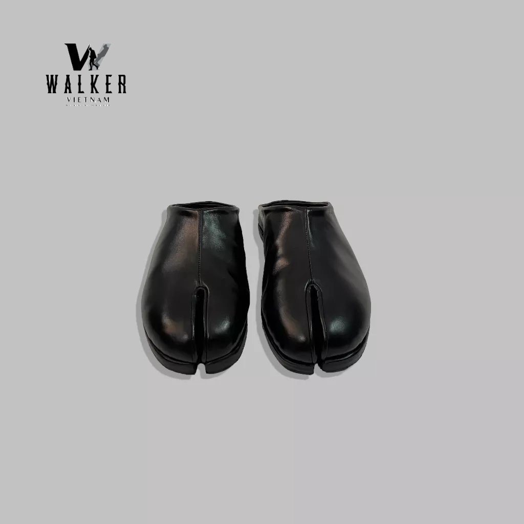 Dép tabi nam/nữ - Walker 013B-flat - Walker Tabi Slipper 013B-flat in Black