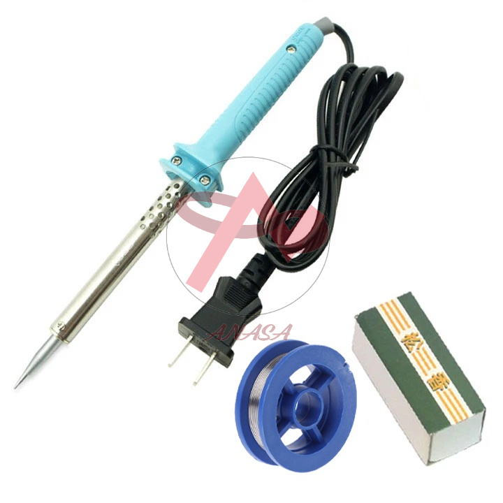 Combo Mỏ Hàn Winster 60W Tặng 1 Cuộn Thiếc Hàn Nhỏ OK 63/37 Và 1 Nhựa Thông Hộp