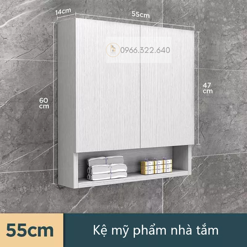 Kệ đựng mỹ phẩm kệ treo tường phòng tắm phòng vệ sinh gỗ MDF nhập khẩu cao cấp dễ dàng lắp ghép MS07 - Nadecor Furniture