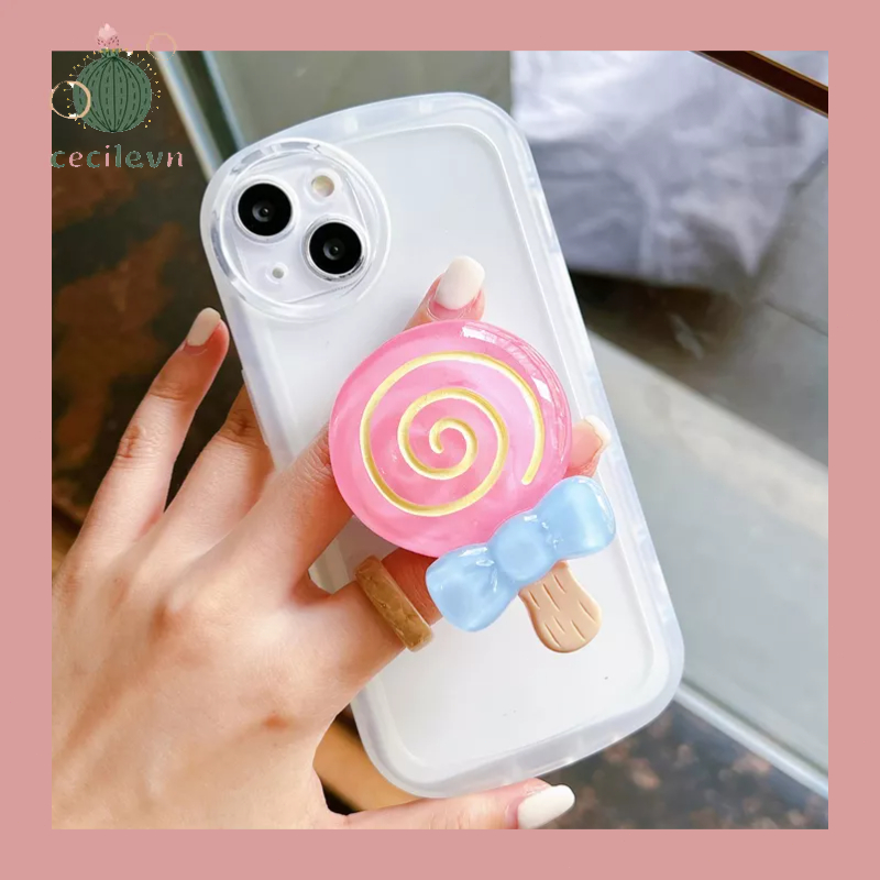 Giá Đỡ Điện Thoại Hình Kẹo Mút Nhiều Màu Phong Cách Hàn Quốc-CE