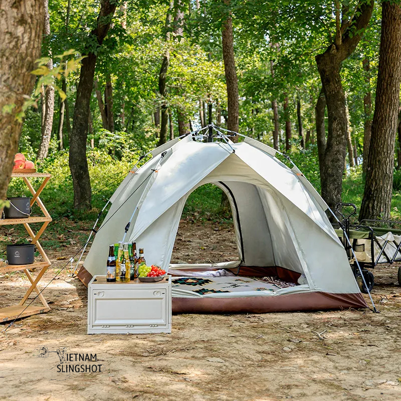 Lều cắm trại du lịch tự bung dành cho 3-5 người, chống thấm nước, chống nắng tốt, thông gió mát mẻ [DCP27]