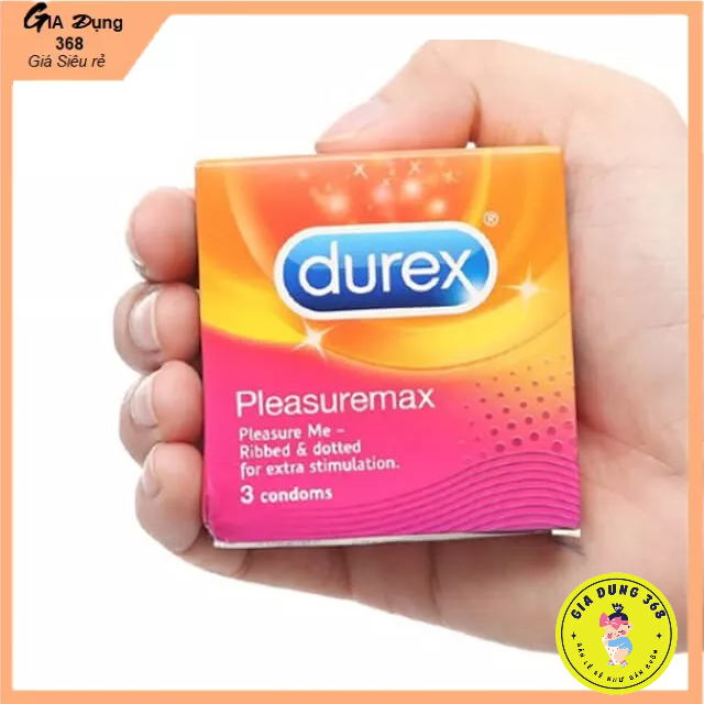 Bao cao su pleasuremax - gân gai - hộp 3 chiếc