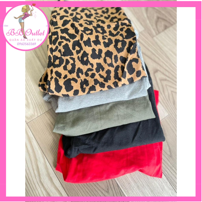 Quần legging ngắn biker xuất dư chất cotton mát