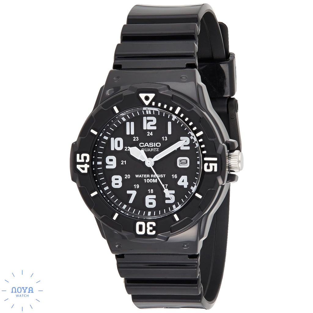Đồng Hồ Casio Nữ Đồng Hồ Casio Chính Hãng Casio Dây Nhựa LRW200H - 1 Màu Đen Trắng Fullbox.