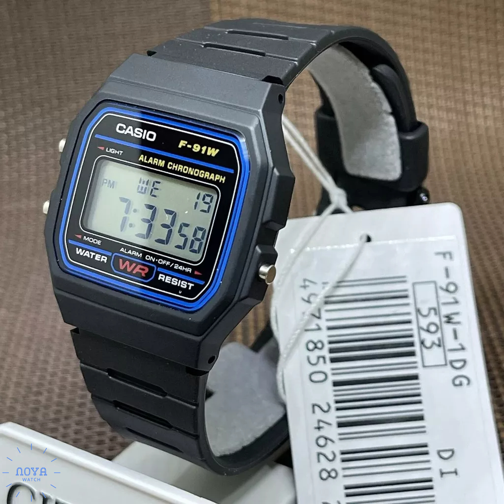 Đồng Hồ Casio Nam F91W - 1D - Đồng Hồ Casio Nam Chính Hãng Fullbox Pin 7 Năm