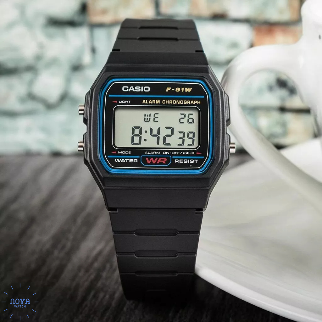 Đồng Hồ Casio Nam F91W - 1D - Đồng Hồ Casio Nam Chính Hãng Fullbox Pin 7 Năm
