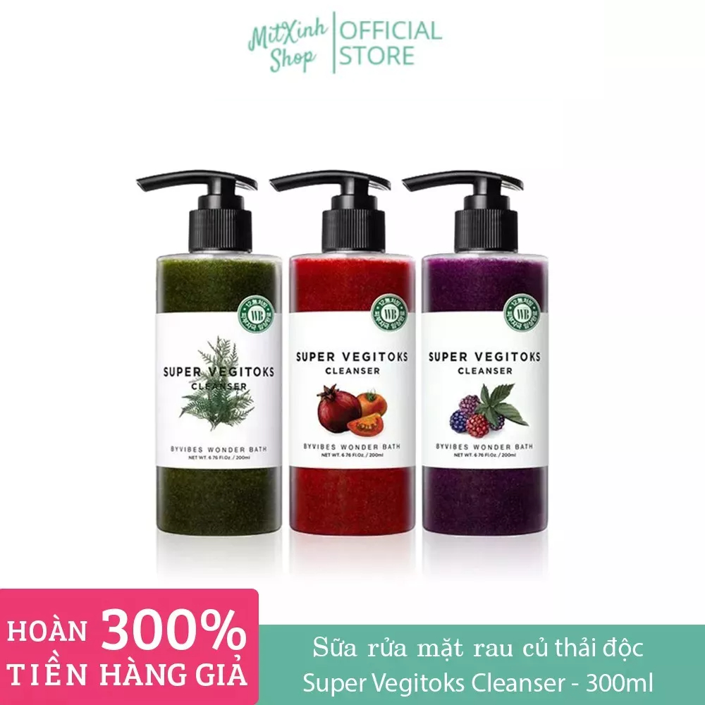 Sữa Rửa Mặt Thải Độc Rau Củ 3 In 1 Super Vegitoks Cleanser