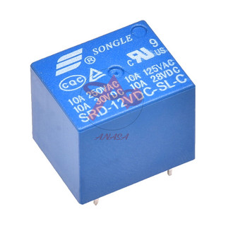 RELAY 12V 10A 5P SRD SONGLE